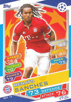 Renato Sanches Bayern Munchen 2016/17 Topps Match Attax CL #BAY13